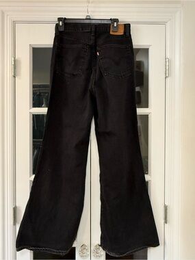 Levi's Black Wide Leg Flare Jeans